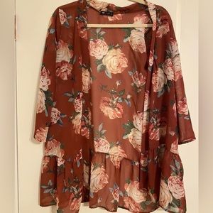 Womens floral kimono